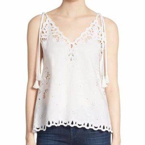 Theory Wiola Eyelet Camisole Top